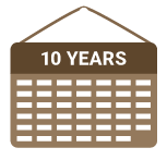 10 Years of service icon